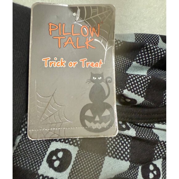Halloween Skull Print Pajama Pants W/Drawstring & Pockets M Soft Cozy Spooky Fun - Picture 3 of 8